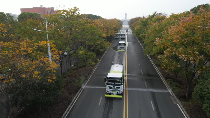 1+1＞2！徐工“洗掃清洗”黃金搭檔，還原美麗天門靚麗本色